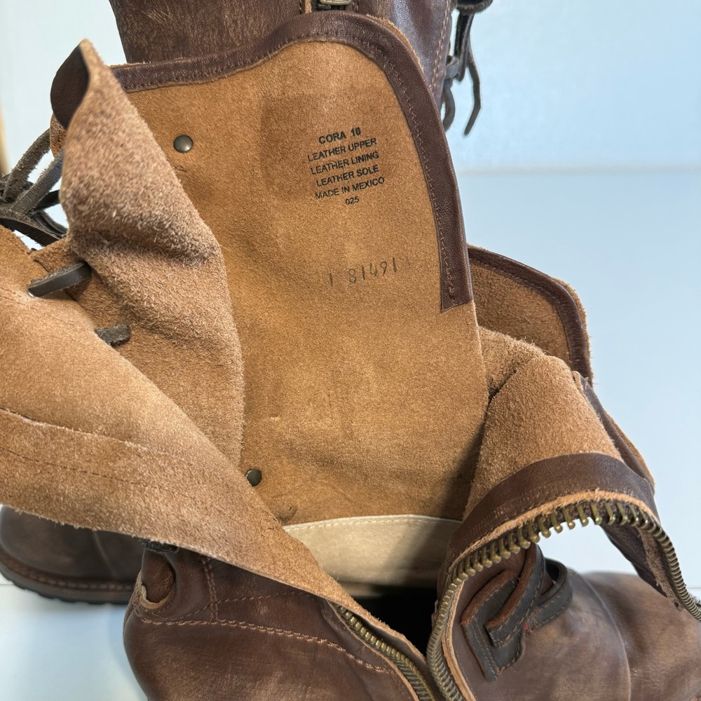 Freebird by Steven Cora Heeled Boots Women Size 10 Zip Up Leather Brown Western - Picture 9 of 16